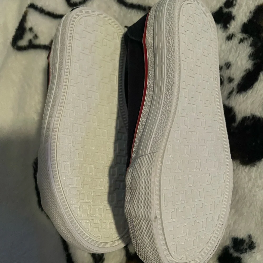 Tommy Hilfiger Kids Navy and White Slip-On Sneakers